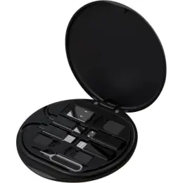 Oslo @memorii Recycled 15W Wireless Charger & Multi Cable Set Black Open